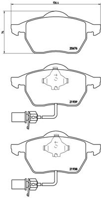 BREMBO Bremsbelagsatz, Scheibenbremse (P 85 037)
