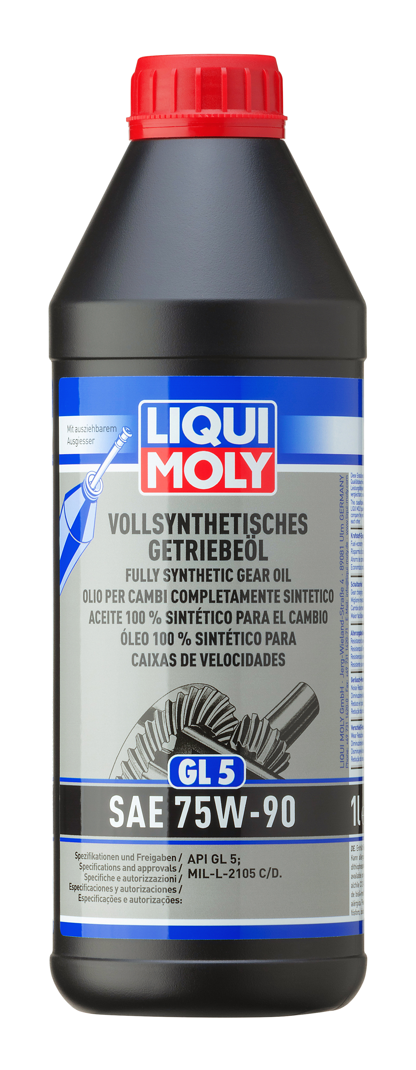 LIQUI MOLY Vollsynthetisches Getriebeöl (GL5) SAE 75W-90, 1 l (1414) LIQUI MOLY Vollsynthetisches Getriebeöl (GL5) SAE 75W-90, 1 l (1414)