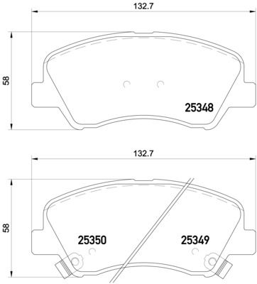 BREMBO Bremsbelagsatz, Scheibenbremse (P 18 025)