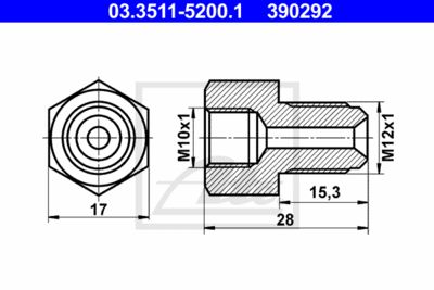 ATE Adapter, Bremsleitung (03.3511-5200.1)