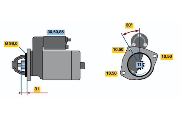 BOSCH Starter (0 001 231 034)