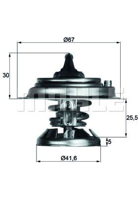 MAHLE Thermostat, Kühlmittel (TX 29 75D)