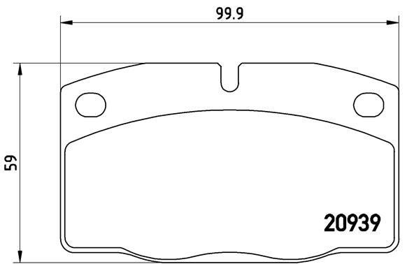 BREMBO Bremsbelagsatz, Scheibenbremse (P 59 005)