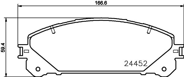 HELLA Bremsbelagsatz, Scheibenbremse (8DB 355 015-461)