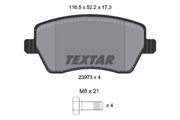 TEXTAR Bremsbelagsatz, Scheibenbremse (2397301)
