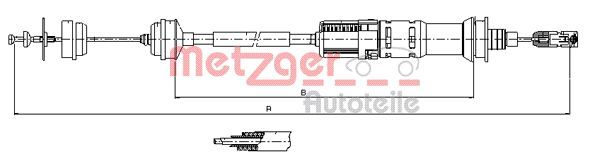 METZGER Seilzug, Kupplungsbetätigung (11.3923)