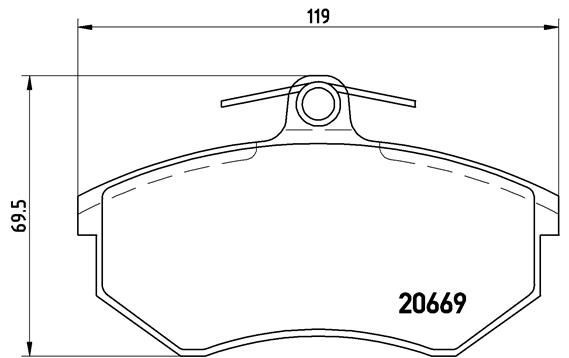 BREMBO Bremsbelagsatz, Scheibenbremse (P 85 092)