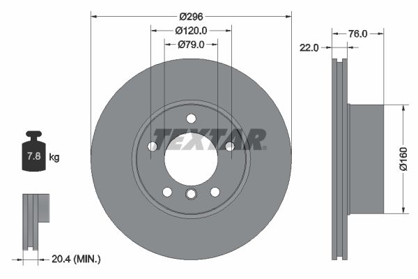 TEXTAR Bremsscheibe (92075005)
