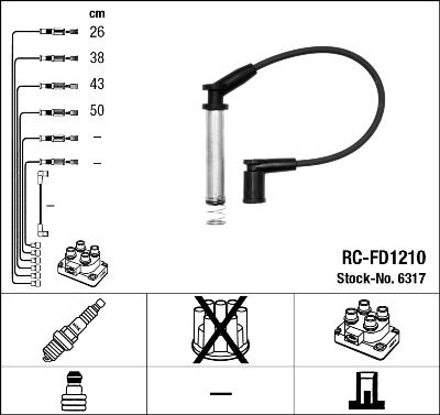 NGK Zündleitungssatz (6317)