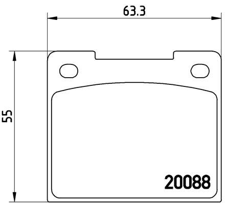 BREMBO Bremsbelagsatz, Scheibenbremse (P 86 001)