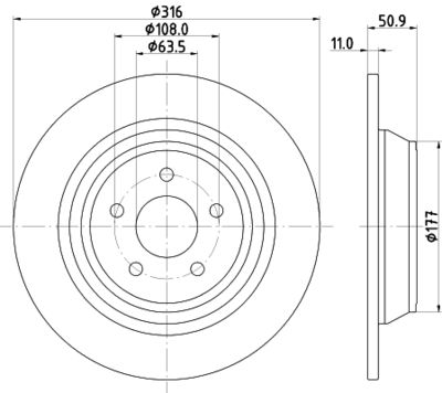 HELLA Bremsscheibe (8DD 355 126-581)