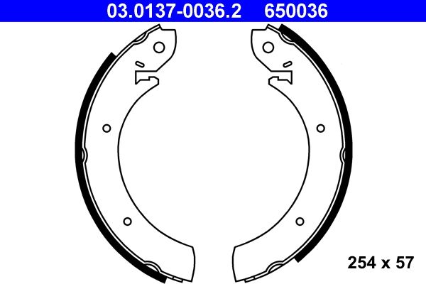 ATE Bremsbackensatz (03.0137-0036.2)