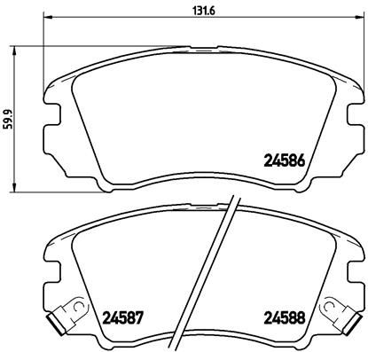 BREMBO Bremsbelagsatz, Scheibenbremse (P 30 043)