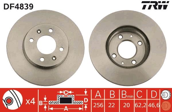 TRW Bremsscheibe (DF4839)
