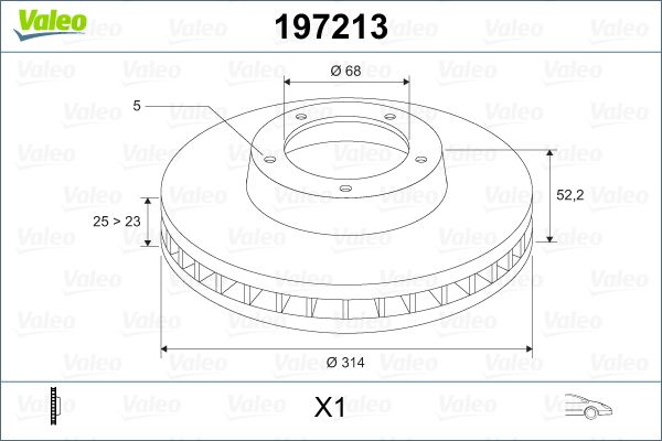 VALEO Bremsscheibe (197213) 3276421972135 197213