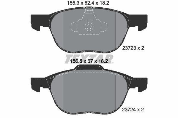 TEXTAR Bremsbelagsatz, Scheibenbremse (2372301)