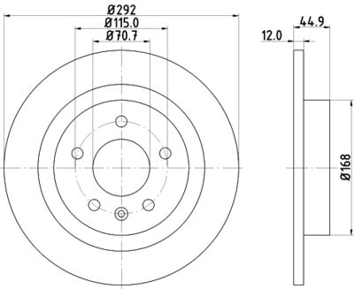 HELLA Bremsscheibe (8DD 355 116-601)