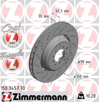 ZIMMERMANN Bremsscheibe (150.3457.70)