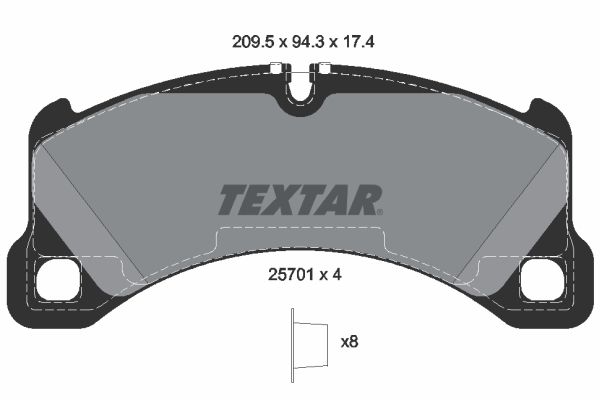 TEXTAR Bremsbelagsatz, Scheibenbremse (2570101)