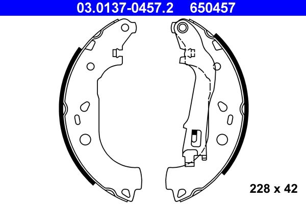 ATE Bremsbackensatz (03.0137-0457.2)
