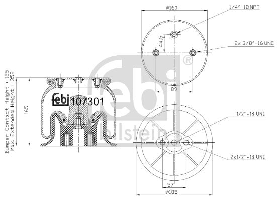 FEBI BILSTEIN Federbalg, Luftfederung (107301) 4054224073018 107301