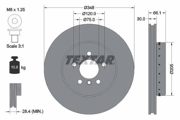 TEXTAR Bremsscheibe (92265725)