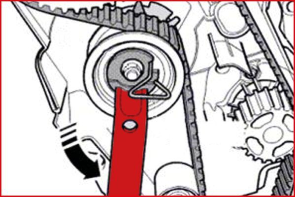 KS TOOLS Schlüssel, Zahnriemenspannung (400.9010)