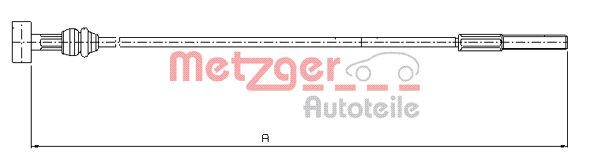 METZGER Seilzug, Feststellbremse (10.8226)