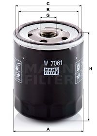 MANN-FILTER Ölfilter (W 7061) Thumbnail