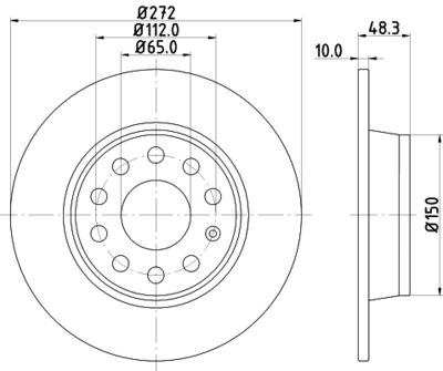 HELLA Bremsscheibe (8DD 355 116-971)