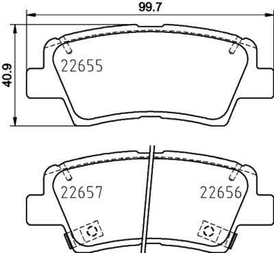 HELLA Bremsbelagsatz, Scheibenbremse (8DB 355 031-681)