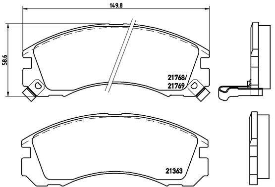 BREMBO Bremsbelagsatz, Scheibenbremse (P 54 017)