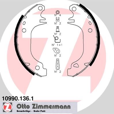 ZIMMERMANN Bremsbackensatz (10990.136.1)