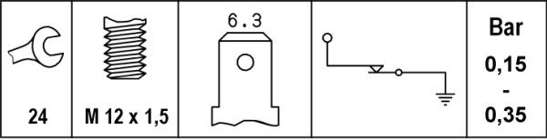 HELLA Öldruckschalter (6ZL 008 280-061) 4082300249149 6ZL 008 280-061