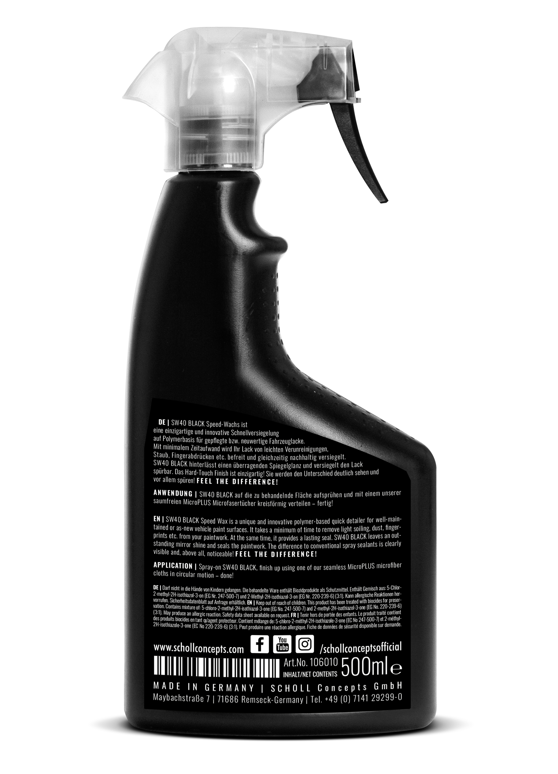 SW40 BLACK Speed-Wachs 500 ml