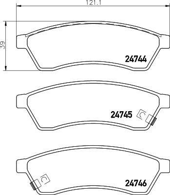BREMBO Bremsbelagsatz, Scheibenbremse (P 10 060)