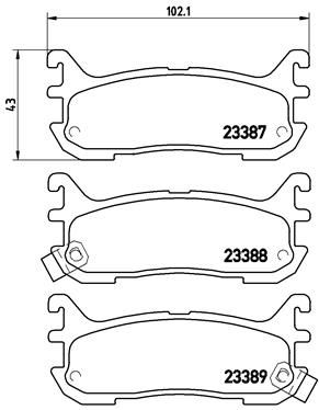 BREMBO Bremsbelagsatz, Scheibenbremse (P 49 021)