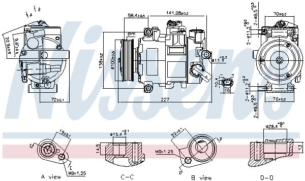NISSENS Kompressor, Klimaanlage (89415) NISSENS Kompressor, Klimaanlage (89415)