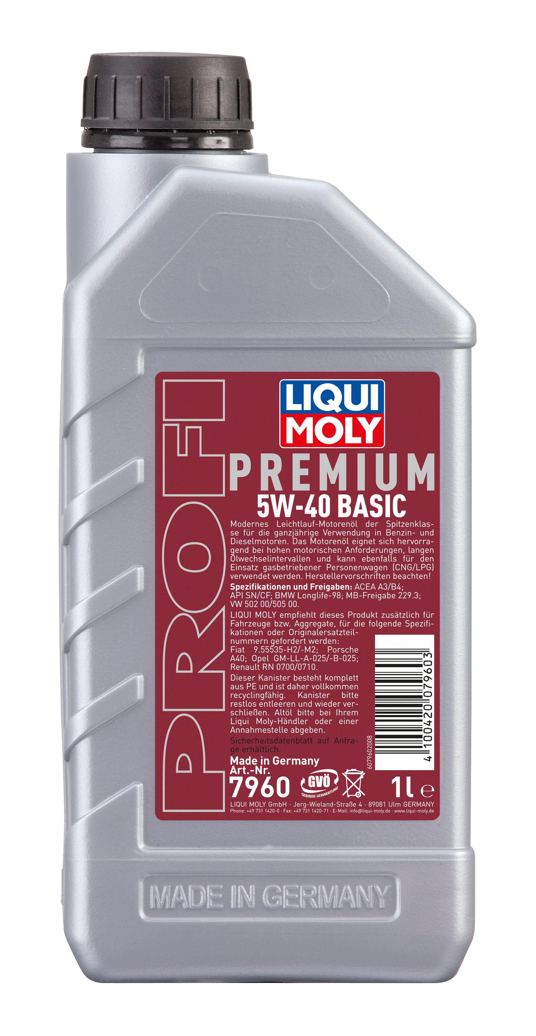 LIQUI MOLY Profi Premium 5W-40 Basic, 1 l (7960)