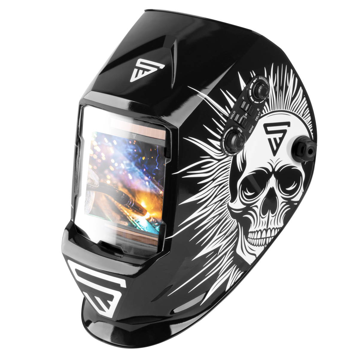 STAHLWERK Automatik Schweißhelm ST-990 SE "Sonderedition Skull" Real Colour 3 in 1