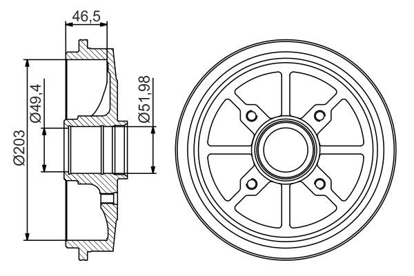 BOSCH Bremstrommel (0 986 477 301)
