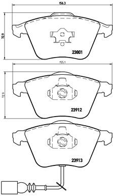 BREMBO Bremsbelagsatz, Scheibenbremse (P 85 079)