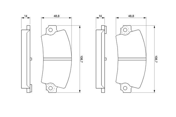 BOSCH Bremsbelagsatz, Scheibenbremse (0 986 463 490)