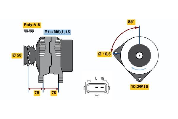 BOSCH Generator (0 124 515 050)