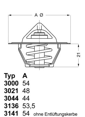 BorgWarner (Wahler) Thermostat, Kühlmittel (3141.87D)