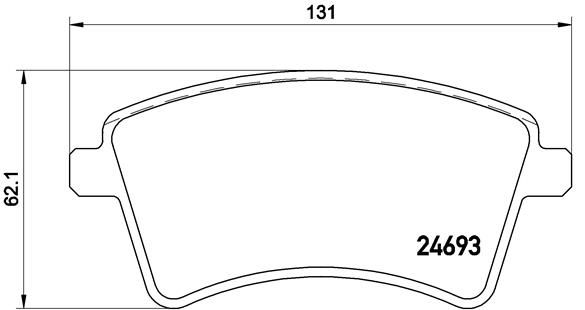 BREMBO Bremsbelagsatz, Scheibenbremse (P 68 044)