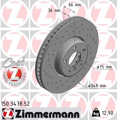 ZIMMERMANN Bremsscheibe (150.3478.52)