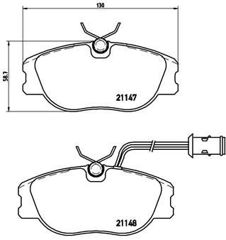 BREMBO Bremsbelagsatz, Scheibenbremse (P 23 041)