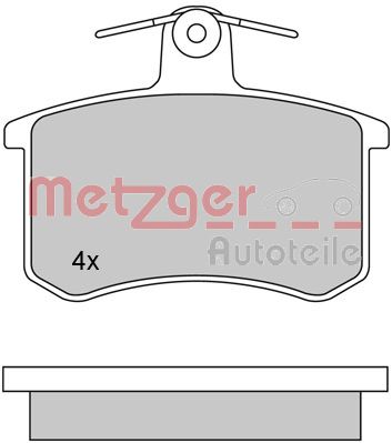 METZGER Bremsbelagsatz, Scheibenbremse (1170030)