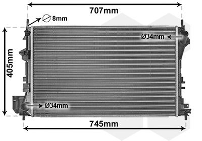 VAN WEZEL Kühler, Motorkühlung (37002338) Thumbnail
